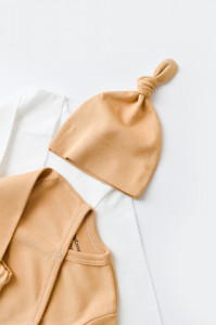 Set de 10 piese pentru nou nascut - 100% bumbac organic - Mustar, BabyCosy - Img 5