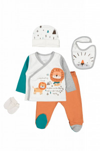 Setul 5 piese nou nascut Lions, Tongs baby - Img 2