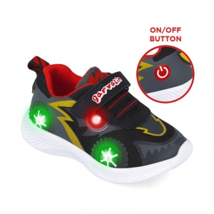 Sneakers cu roti si leduri Garvalin 252800, negri