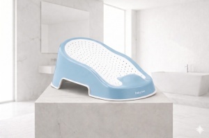 Suport pentru baie Soft Touch BabyJem, Bleu - Img 4