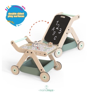 Antepremergator model CITY din lemn 5 in 1 MamaToyz cu masuta de activitati - Img 6