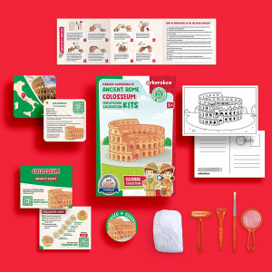 Arkerobox - Set arheologic educational si puzzle 3D, Roma antica, Colosseum