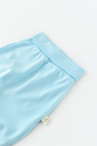 Pantaloni Bebe Unisex din bumbac organic Bleu BabyCosy - Img 2