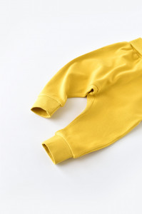 Pantaloni Bebe Unisex din bumbac organic Galben deschis