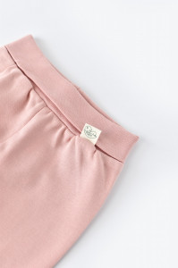 Pantaloni cu Botosei - Bumbac organic Roz pudra BabyCosy - Img 2