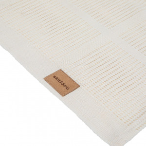 Paturica nou nascut Skiddou Lindi, 100% bumbac, Crem, 75x100cm - Img 9