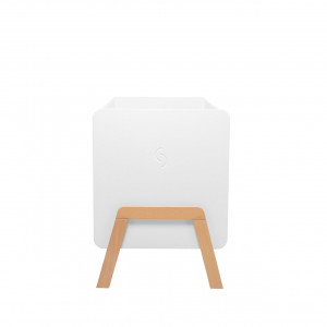 Patut transformabil copii Skiddou Krubb din lemn de fag/MDF, 60x120 cm, Puff Catcher, Alb - Img 10