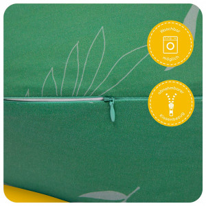 Perna pentru alaptat 2 in 1 Ammi+, Skiddou, Wild climber, Verde, ‎109 x 48 x 20 cm