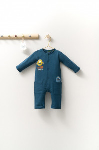 Salopeta cu buzunare pentru bebelusi Monster, Tongs baby - Img 2