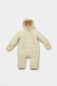Salopeta de iarna pentru bebelusi, Winter muselin, Stone, BabyCosy