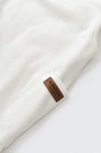 Salopeta Velvet cu bretele din 80%bumbac organic si 20% poliester - Ecru, BabyCosy - Img 3
