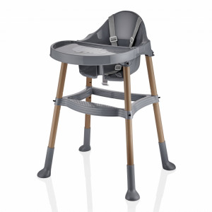 Scaun de masa BabyJem, pentru bebe, multifunctional, cu tavita si suport pentru picioare