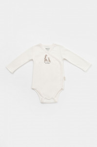 Set 2 body-uri cu maneca lunga petrecute, Girafa, Baby Cosy, 100% bumbac organic
