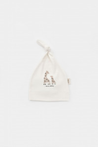 Set 2 caciulite Girafa, BabyCosy, Ecru/Mink