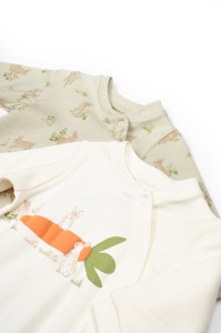 Set 2 salopete Rabbit, 100%bumbac organic, BabyCosy