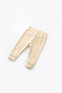 Set 3 piese Broscuta cu body, pantalonasi si vestuta din 80%bumbac organic si 20% poliester - Crem, BabyCosy - Img 7