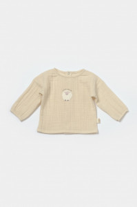 Set bluza si pantaloni, Winter muselin, 100% bumbac - Stone, BabyCosy
