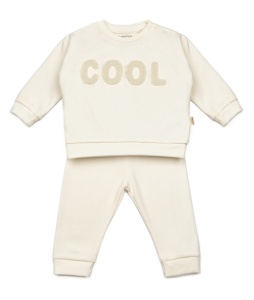 Set bluzita si pantaloni COOL - Ecru, BabyCosy