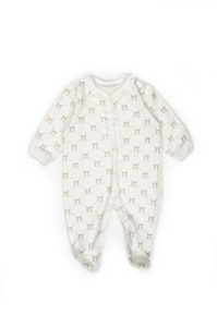 Set de 10 piese pentru nou nascut, Bow, stone, 100% bumbac organic, BabyCosy - Img 3