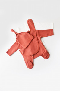 Set de 5 piese pentru nou nascut - 100% bumbac organic - Scortisoara, BabyCosy - Img 11
