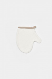 Set de baie cu prosop si manusa Girafa, BabyCosy, Ecru