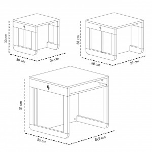 Set mobilier 8in1 Skiddou Mob, Evening shadow, Gri - Img 11