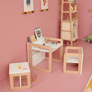 Set mobilier 8in1 Skiddou Mob, Puff catcher, Alb - Img 10
