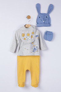Setul 5 piese nou nascut Iepuras, Tongs baby - Img 3