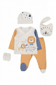 Setul 5 piese nou nascut Lions, Tongs baby - Img 3