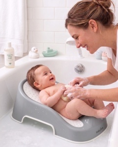 Suport pentru baie Soft Touch BabyJem, Gri - Img 5