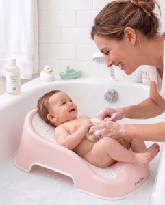 Suport pentru baie Soft Touch BabyJem, Roz - Img 5