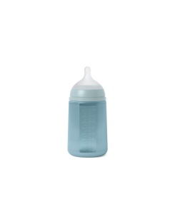 Biberon din silicon, 240ml, Colour Essence SX Pro debit mediu, albastru - Img 4