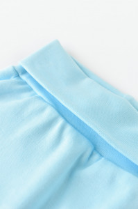 Pantaloni Bebe Unisex din bumbac organic Bleu BabyCosy - Img 3