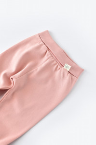 Pantaloni cu Botosei - Bumbac organic Roz pudra BabyCosy - Img 3