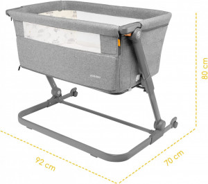 Patut 3 in 1 co-sleeping Skiddou Natt, Normandic Dream, Gri deschis - Img 11