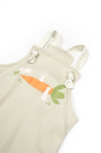 Salopeta cu bretele Rabbit, BabyCosy, 100% bumbac organic