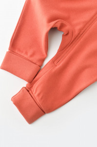Salopeta cu fermoar cu maneca lunga si pantaloni lungi - 100%bumbac organic - Scortisoara, BabyCosy - Img 4