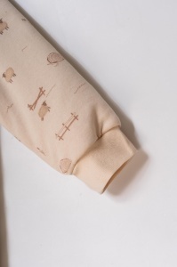 Salopeta cu fermoar, Lamb, BabyCosy, 100% bumbac organic - Img 7
