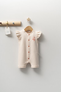 Salopeta cu maneca scurta si volanas nou nascut, Tongs baby - Img 3