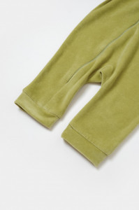Salopeta Elefant cu maneca lunga din 80%bumbac organic si 20% poliester - Verde, BabyCosy