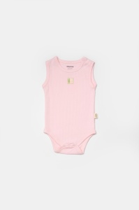 Set 2 body-uri fara maneci Bamboo, roz, BabyCosy, 50% bambus+50% bumbac
