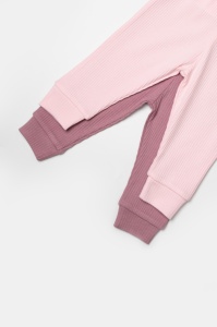 Set 2 pantaloni Bamboo, roz, BabyCosy, 50%bumbac+50% bambus