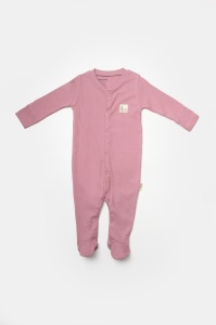 Set 2 salopete lungi Bamboo, roz, BabyCosy, 50%bumbac+50% bambus