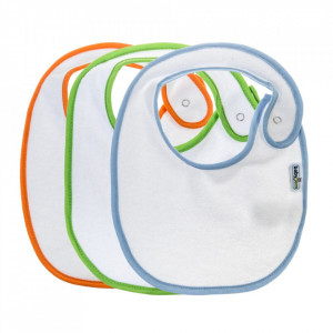 Set 3 bavete BabyJem, cu capse, din bumbac