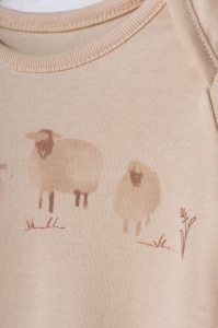 Set 3 piese nou nascut, Lamb, BabyCosy, 100%bumbac organic - Img 9