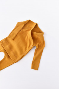 Set 4 piese: bluza, pantaloni, caciulita si manusi din bumbac organic si modal - Sofran, BabyCosy - Img 2