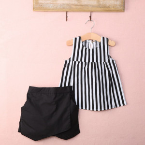 Set bluza in dungi cu fusta pantalon Drool - Img 2