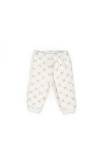 Set bluză și pantalon, Bow, BabyCosy, 100%bumbac organic, Powder - Img 6