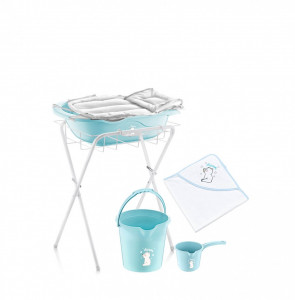 Set de baie complet pentru bebelusi cu 6 piese, BabyJem
