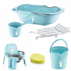 Set cadita de baie cu 6 piese BabyJem Bebe Lux - Img 4
